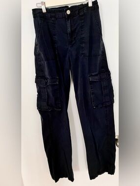 Women's Black Cargo Pants with Utility Pockets